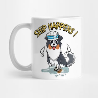 Ship Happens - Funny collie dog Mug